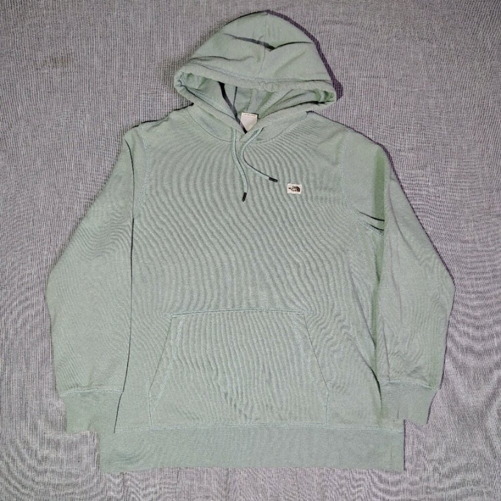 The North Face Pullover Womens XL Green Sage Fleece Brown Label Tag Hoodie